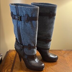 Cole Hann/ Nike Air Stylish Gray and Brown Women's Boots